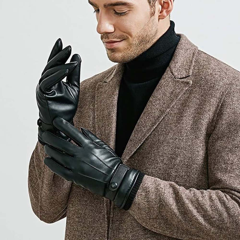 Thick Brown Leather Gloves - Ultrawarm Fleece Lining – Schwartz & von Halen®